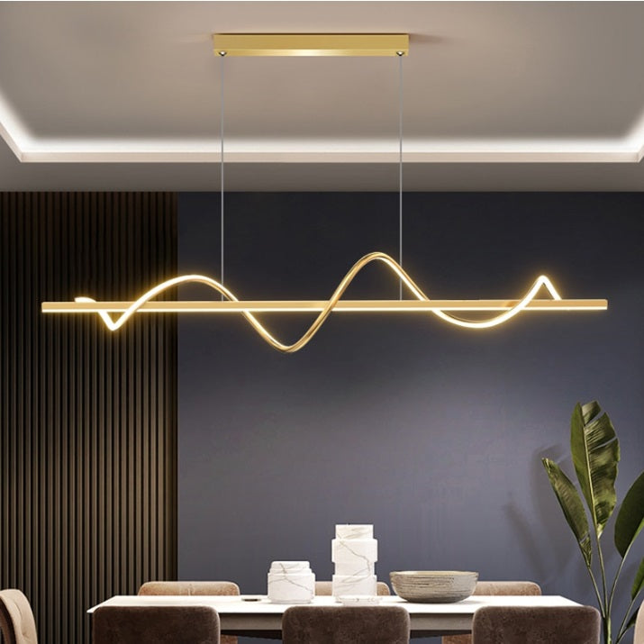 Whisper Black Or Gold LED Linear Pendant Light - Lighting.co.za