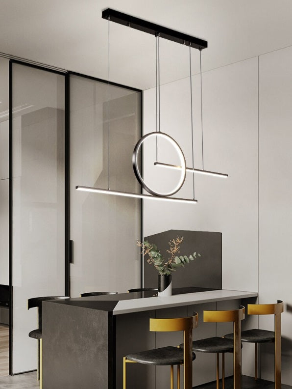Pendulum Black Or Gold LED Linear Pendant Light - Lighting.co.za