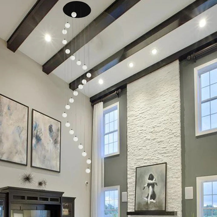 Moulin Rouge Black and White Multi Light Drop Pendant - Lighting.co.za