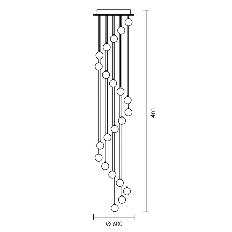 Moulin Rouge Black and White Multi Light Drop Pendant - Lighting.co.za