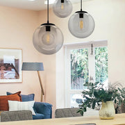 Palla Smoke Grey | White | Clear Ball Pendant Light 3 Sizes - Lighting.co.za