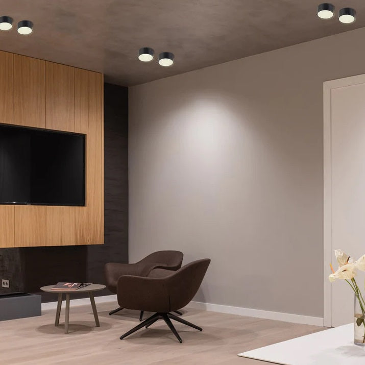 Broadmerston Black | White LED Ceiling Light 2 Sizes - Lighting.co.za