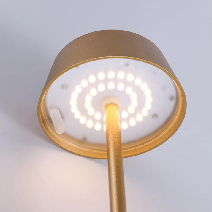 Lola Smooth Shade Gold | Black | White | Coffee Rechargeable Table Lamp - Lighting.co.za