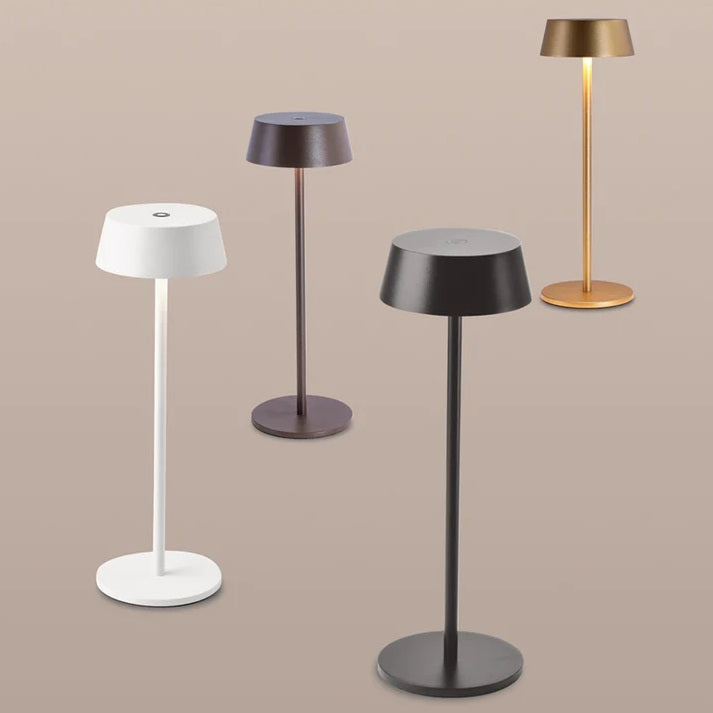 Lola Smooth Shade Gold | Black | White | Coffee Rechargeable Table Lamp - Lighting.co.za