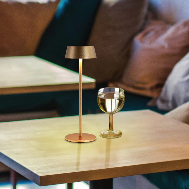 Lola Smooth Shade Gold | Black | White | Coffee Rechargeable Table Lamp - Lighting.co.za