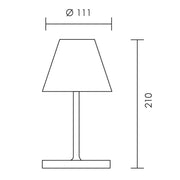 Trevi Mini Shade Gold | Black | White Rechargeable Table Lamp - Lighting.co.za