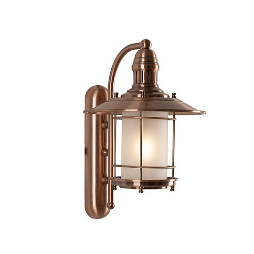 Delmar Copper and White Glass Wall Light - Lighting.co.za