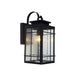 Marsten Black And Glass Outdoor Lantern Wall Light - Lighting.co.za