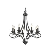 Cohen Classic Light Plain Black Chandelier Various Sizes - Lighting.co.za