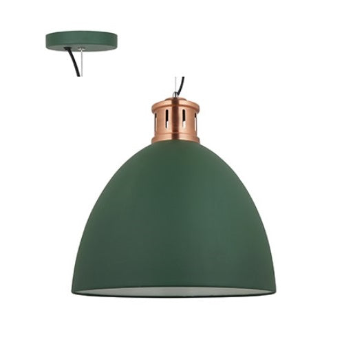Annabel White Or Grey Dome Pendant Light Available In 2 Sizes - Lighting.co.za