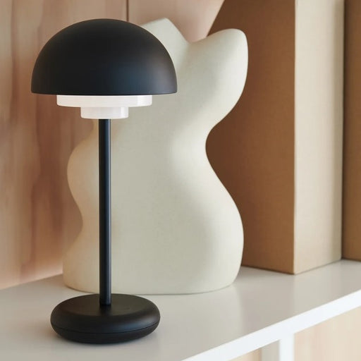 Medupi Black LED Portable Rechargeable Table Lamp - Lighting.co.za