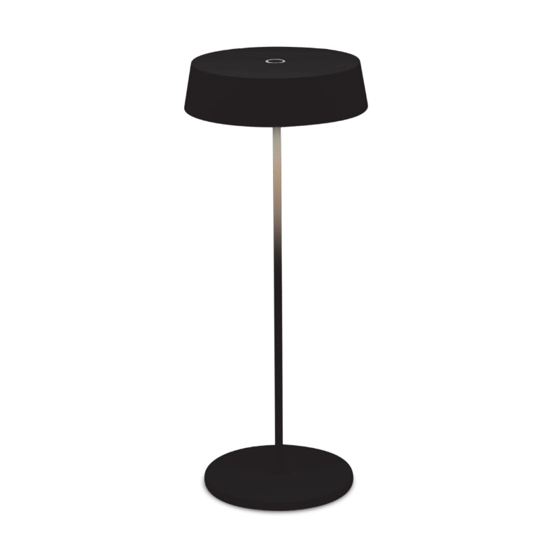 Slender Black or White Spazio Portable Rechargeable Table Lamp - Lighting.co.za