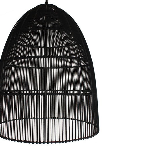 Sloan Black Woven Rope Long Cone Pendant Light - Lighting.co.za