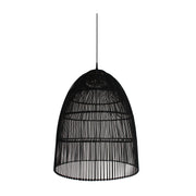 Sloan Black Woven Rope Long Cone Pendant Light - Lighting.co.za