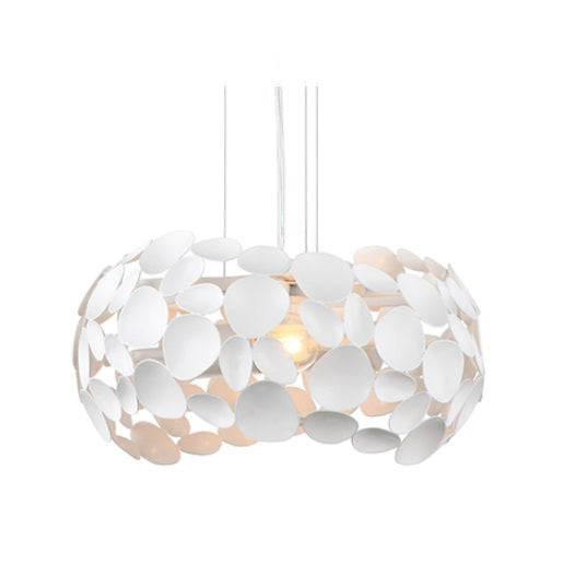 Minje White Copper Chrome Geometric Pendant Light 2 Sizes - Lighting.co.za