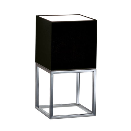 Space Chrome and Black Cube Table Lamp - Lighting.co.za