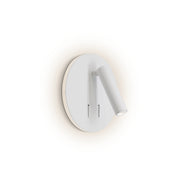 Spin Round Black or White LED Bedside Reading Wall Light with Back Light - Lighting.co.za