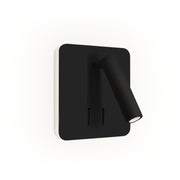 Spin Square Black or White LED Bedside Reading Wall Light with Back Light - Lighting.co.za
