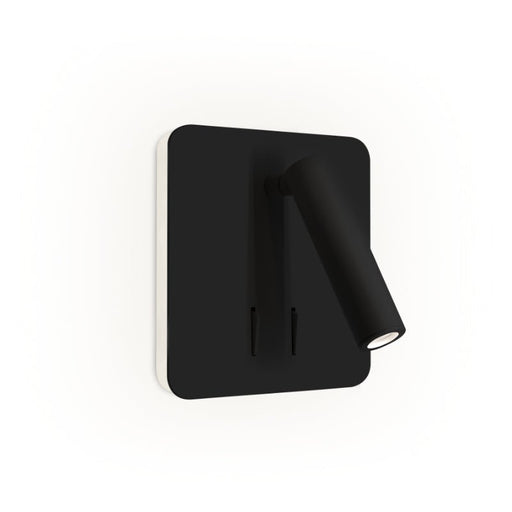 Spin Square Black or White LED Bedside Reading Wall Light with Back Light - Fixed Lights - Lighting.co.za