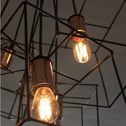 Black And Copper 6 Light Cluster Pendant Light - Lighting.co.za
