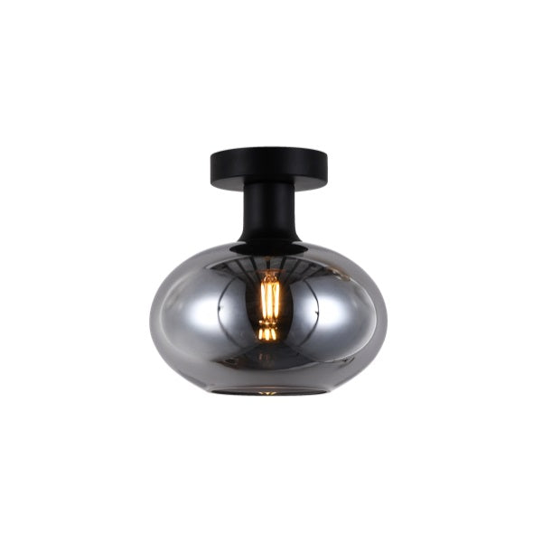 Orb Smoke | Clear | Amber Glass Ceiling Light 2 Sizes - Lighting.co.za