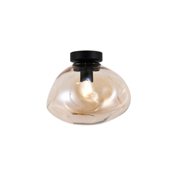 Molten Smoke | Clear | Amber Glass Ceiling Light 2 Sizes - Lighting.co.za