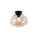 Molten Smoke | Clear | Amber Glass Ceiling Light 2 Sizes - Lighting.co.za