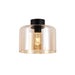 Drum Smoke | Clear | Amber Glass Ceiling Light - Lighting.co.za