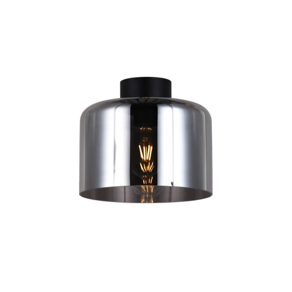 Drum Smoke | Clear | Amber Glass Ceiling Light - Lighting.co.za