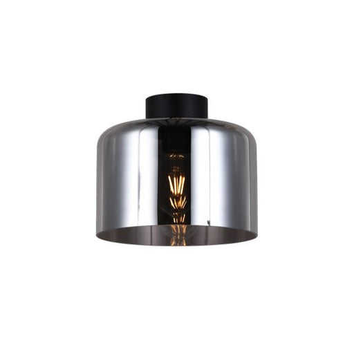Drum Smoke | Clear | Amber Glass Ceiling Light - Fixed Lights - Lighting.co.za