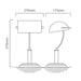 Sanoma Chrome And White Glass Bankers Table Lamp - Lighting.co.za