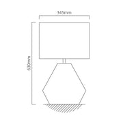 Pedregal Copper Or White Wire Grid With Shade Table Lamp - Lighting.co.za