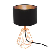 Carlton Small Copper Or Gold Wire Grid With Shade Table Lamp - Lighting.co.za