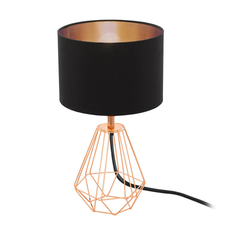 Carlton Small Copper Or Gold Wire Grid With Shade Table Lamp - Lighting.co.za