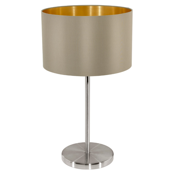 Maserlo Taupe Or Black Shade Table Lamp - Lighting.co.za