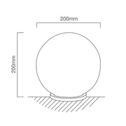 Rondo Frosted White Glass Table Lamp - Lighting.co.za