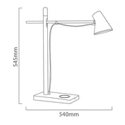 Empire LED Black Desk Lamp with USB - Lighting.co.za