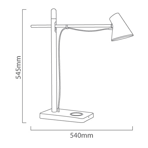 Empire LED Black Desk Lamp with USB - Lighting.co.za