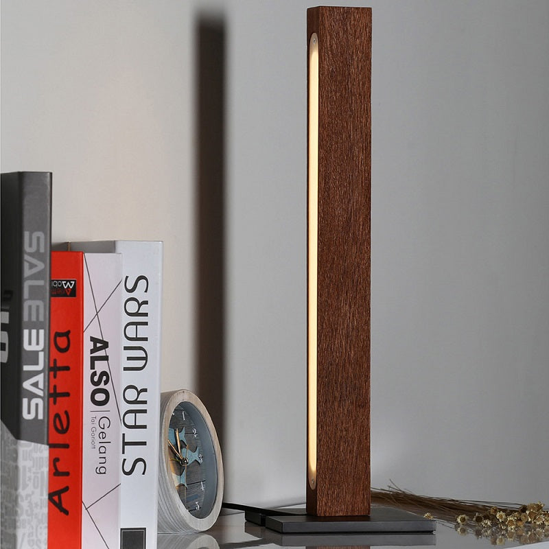 Carina Wood and Steel LED Linear Table Lamp - Lighting.co.za