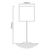 Pasteri Satin Chrome Table Lamp 2 Options - Lighting.co.za