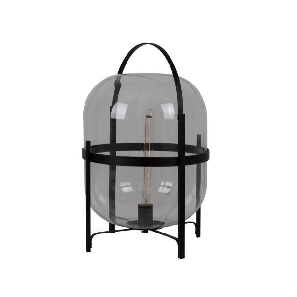 Hallstat Black and Clear Or White Glass Table Lamp - Lighting.co.za