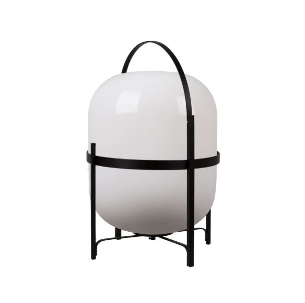 Hallstat Black and Clear Or White Glass Table Lamp - Lighting.co.za