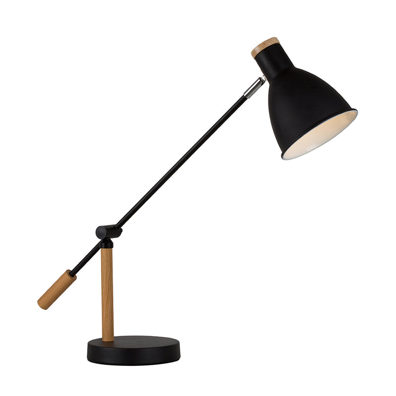 Tai Black | White | Pink And Wood Table Lamp - Lighting.co.za