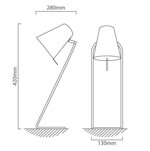 Charisse Copper Table Lamp - Lighting.co.za
