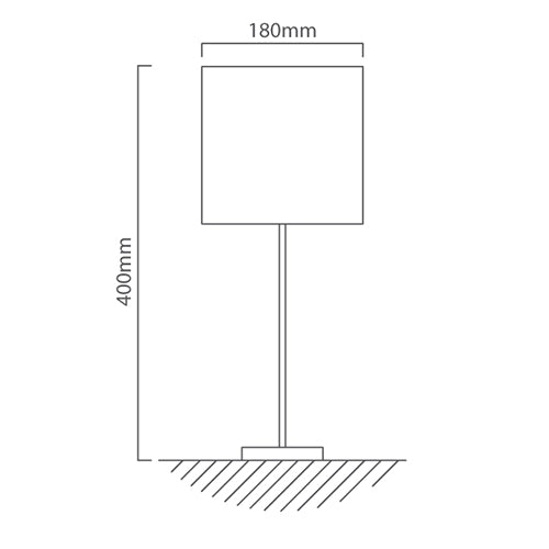 Pasteri Tall Satin Chrome and White Shade Table Lamp - Lighting.co.za