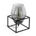 Olival Black And Smoke Glass Table Lamp - Lighting.co.za