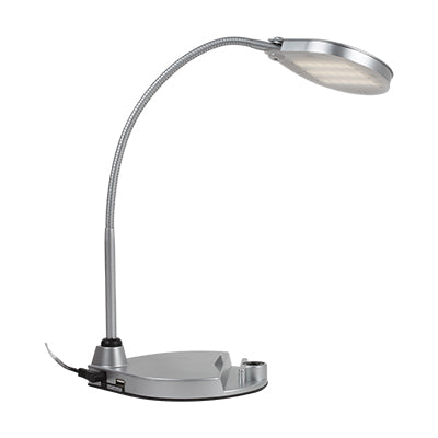 Salma Silver LED USB Desk Lamp - Lighting.co.za