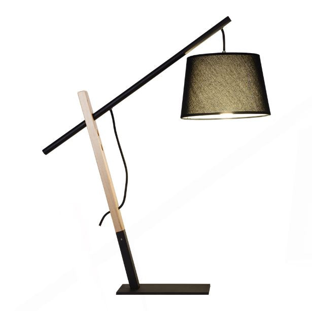 Bow Wood And Metal Table Lamp - Lighting.co.za