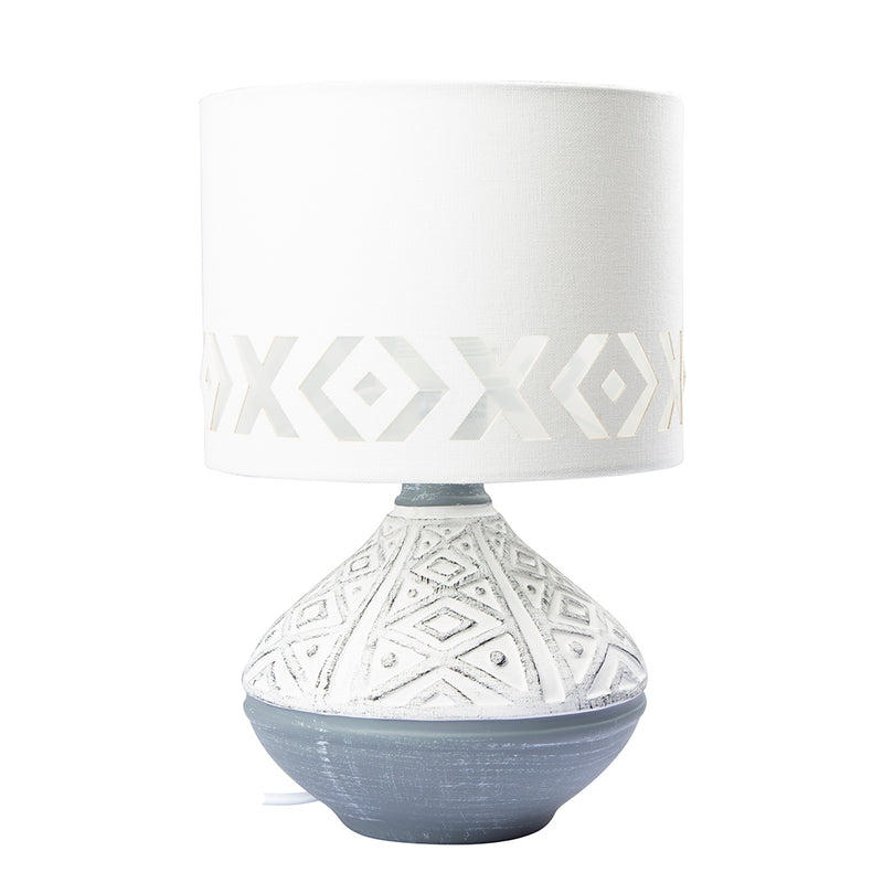 Bali Blue or Grey Table Lamp Set - Lighting.co.za