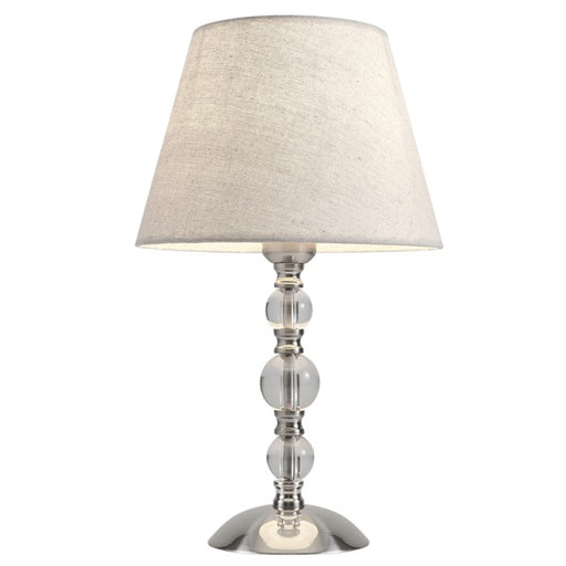 Muriel Acrylic And Chrome With Natural Shade Table Lamp - Lighting.co.za